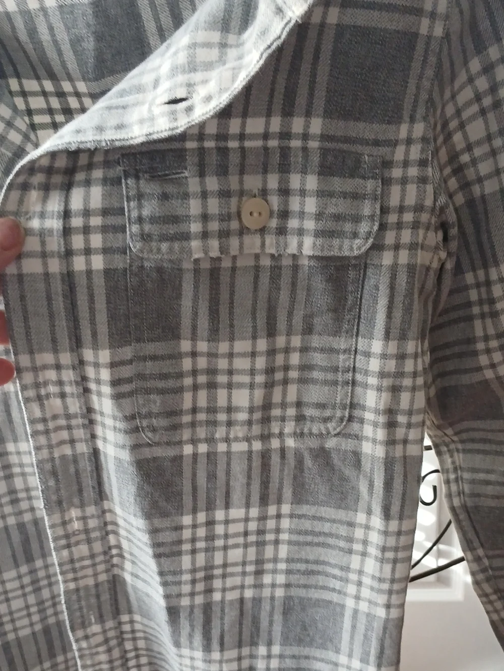 J. Crew Gray Plaid A-Line Button-Front Skirt